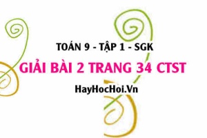 Bài 2 trang 34 Toán 9 tập 1 Chân trời sáng tạo cuối chương 2